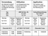 Bastuck Endrohr mit Einfach-Ausgang, mit Einsatz für Ausgang LH+RH, LH 1 x Ø 90 mm - Chevrolet Cruze