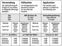 Bastuck Vorschalldämpfer - Citroen C2/C3/DS3 (+Turbo THP/Racing) Benziner VTI / Peugeot 207 (+RC)