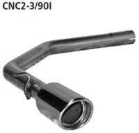 Bastuck Rear pipe set with single tailpipe LH 1x Ø...