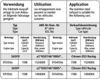 Bastuck Endschalldämpfer mit Doppel-Endrohr 2 x Ø 85 mm (im RACE-Look) - Citroen DS3 Turbo THP/Racing