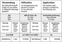 Bastuck Rear silencer transverse with single tailpipe oval 110 x 70 mm LH + RH exit - Fiat 500 / 03+ Fiat Panda (w/o 100 PS) / 09+ Ford Ka RU8