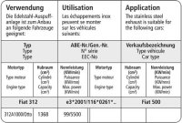 Bastuck Endschalldämpfer querliegend mit Einfach Endrohr 1 x Ø 100 mm, 20° schräg Ausgang LH + RH - Fiat 500 Abarth