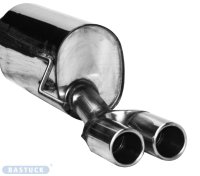 Bastuck Rear silencer with double tailpipes with inward curl 2 x Ø 70 mm - Fiat Grande Punto w/o EVO