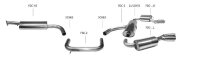 Bastuck Rear silencer with single tailpipe oval 120 x 80...