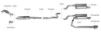 Bastuck Rear silencer with single tailpipe RH 1 x 90 mm, cut 20° - 08+ Ford Fiesta JA8