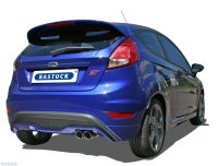 Bastuck Rear silencer with double tailpipes, 2 x 76 mm, cut 20° - Ford Fiesta JA8 1.0T EcoBoost (+ST/ST200)