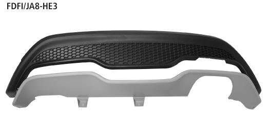 Bastuck Rear valance insert 2 parts with cut out for double tailpipes - Ford Fiesta JA8 (with sports rear apron)