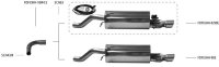 Bastuck Rear silencer with single tailpipe RH, 1 x Ø 90 mm, cut 20°, with inward curl, with exhaust flap - Ford Fiesta JHH 1.0 EcoBoost