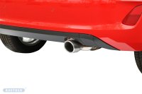 Bastuck Rear silencer with single tailpipe RH, 1 x Ø 90 mm, cut 20°, with inward curl, with exhaust flap - Ford Fiesta JHH 1.0 EcoBoost