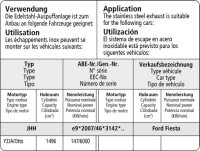 Bastuck Endschalldämpfer RH mit Doppel-Endrohr 2x Ø 76 mm, 20° schräg geschnitten, mit Abgasklappe - Ford Fiesta JHH 1.5 ST