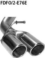 Bastuck Double tailpipes with inward curl, cut 20° 2 x Ø 76 mm - 04+ Ford Focus Estate