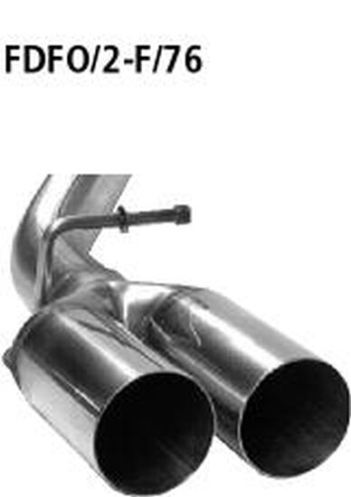 Bastuck Double tailpipes 2 x Ø 76 mm - 07+ Ford Focus 2