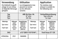 Bastuck Kat-Ersatzrohr - 05+ Ford Focus 2 RS DA3 / ST