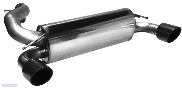Bastuck Endschalldämpfer mit Einfach-Endrohr Carbon RACE 1 x Ø 100 mm LH + RH 30° schräg ohne Abgasklappe - Ford Focus 3 RS