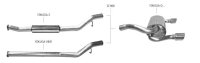 Bastuck Rear silencer with single tailpipe LH + RH, 1 x...