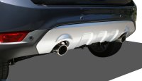 Bastuck Rear silencer with single tailpipe LH + RH, 1 x Ø 90 mm, cut 20°, with inward curl - Ford Kuga