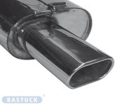 Bastuck Rear silencer with single tailpipe Flat LH 135 x...