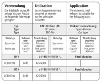 Bastuck Endschalldämpfer mit Doppel-Endrohr LH 2 x Ø 90 mm - 00-07 Ford Mondeo 4/6-Zylinder (+Diesel) Limosine