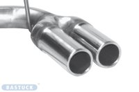 Bastuck Double rear pipe RH with inward curl 2 x Ø...