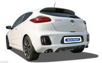 Bastuck Rear silencer with double exit cut 20° 2 x Ø 63 mm LH + RH - Kia Ceed/ProCeed GT JD 1.0T/1.6T