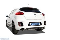 Bastuck Rear silencer with single exit Ø 100 mm LH + RH (RACE look) - Kia Ceed/ProCeed GT JD 1.0T/1.6T