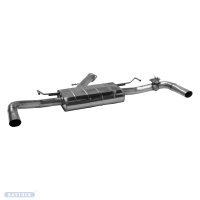 Bastuck Rear silencer with simple tailpipe 1x Ø 63...