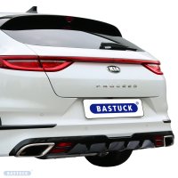 Bastuck Rear silencer with simple tailpipe 1x Ø 63 mm LH+RH, for the original exhaust flap - 19+ Kia ProCeed CD GT 1.6 T-GDI