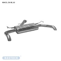 Bastuck Rear silencer with simple tailpipe 1x Ø 63...