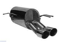 Bastuck Rear silencer with double exit, 2 x Ø 76 mm, cut 20° - Kia Rio