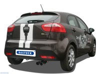 Bastuck Rear silencer with double exit, 2 x Ø 76 mm, cut 20° - Kia Rio