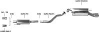 Bastuck Rear silencer with double tailpipes 2 x Ø 76mm, cut diagonally 20° - 18+ Kia Rio YB w/o GT-Line