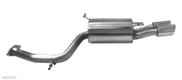 Bastuck Rear silencer with double tailpipe RH with insert, cut obliquely at 20° 2 x Ø 90 mm - 17+ Kia Sorento UM