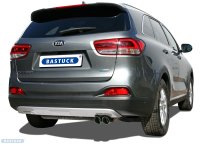 Bastuck Rear silencer with double tailpipe, cut 20°, 2 x Ø 76 mm - 14+ Kia Sorento UM