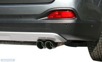 Bastuck Rear silencer with double tailpipe, cut 20°, 2 x Ø 76 mm - 14+ Kia Sorento UM