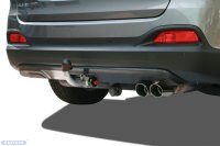 Bastuck Rear silencer with double tailpipe, cut 20°, 2 x Ø 76 mm - 14+ Kia Sorento UM