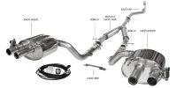 Bastuck Rear silencer with 2x tailpipes Ø 63 mm for series rear apron, with exhaust flap LH - Kia Stinger 2.0/3.3 T-GDI (+V6)