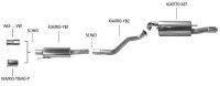 Bastuck Rear silencer with double tailpipes 2 x Ø 63 mm, cut diagonally 20° - 17+ Kia Stonic