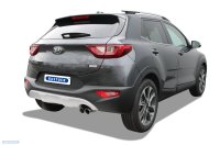 Bastuck Rear silencer with double tailpipes 2 x Ø 63 mm, cut diagonally 20° - 17+ Kia Stonic