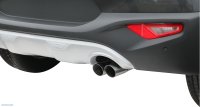 Bastuck Rear silencer with double tailpipes 2 x Ø 63 mm, cut diagonally 20° - 17+ Kia Stonic