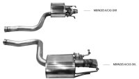 Bastuck Endschalldämpfer LH, mit ovalem Endrohr 90x60 mm, für Serien Heckschürze, mit Abgasklappe - 16+ Mercedes W205 (C160/C180/C200/C300/AMG C43) 6-Zylinder (nur Modelle mit Serien Abgasklappe)