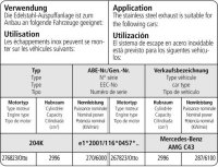 Bastuck Endschalldämpfer LH, mit ovalem Endrohr 90x60 mm, für Serien Heckschürze, mit Abgasklappe - 16+ Mercedes W205 (C160/C180/C200/C300/AMG C43) 6-Zylinder (nur Modelle mit Serien Abgasklappe)