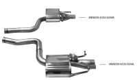 Bastuck Rear silencer LH, with double exit Ø 63mm Ø 44 mm, for original rear apron, with exhaust flap - 16+ Mercedes W205 (AMG C63) 8-Cylinder (Models with original exhaust flap only)