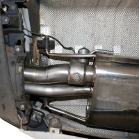 Bastuck Rear silencer RH, with double exit Ø 63mm Ø 44 mm, for original rear apron, with exhaust flap - 16+ Mercedes W205 (AMG C63) 8-Cylinder (Models with original exhaust flap only)