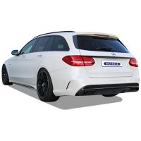 Bastuck Rear silencer RH, with double exit Ø 63mm Ø 44 mm, for original rear apron, with exhaust flap - 16+ Mercedes W205 (AMG C63) 8-Cylinder (Models with original exhaust flap only)