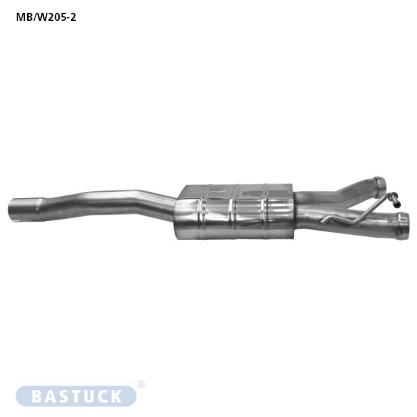 Bastuck Front silencer - 14+ Mercedes W205 (C160/C180/C200/C300) 4-Cylinder