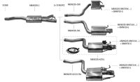 Bastuck Front silencer - 14+ Mercedes W205 (C160/C180/C200/C300) 4-Cylinder