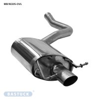 Bastuck Rear silencer LH with oval tailpipe 90x60 mm, for...