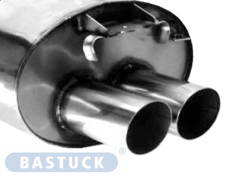 Bastuck Rear silencer with double tailpipes 2 x Ø 76 mm - 96-04 Mercedes SLK R170