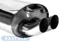 Bastuck Rear silencer DTM with double tailpipes 2 x Ø 76 mm - 96-04 Mercedes SLK R170