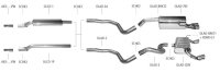 Bastuck Rear link pipe for Twin Oval silencer - Opel Adam